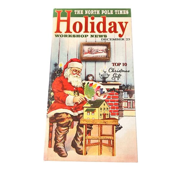 Holiday Workshop News The North Pole Times Storage Book Box - Picture 3 of 4